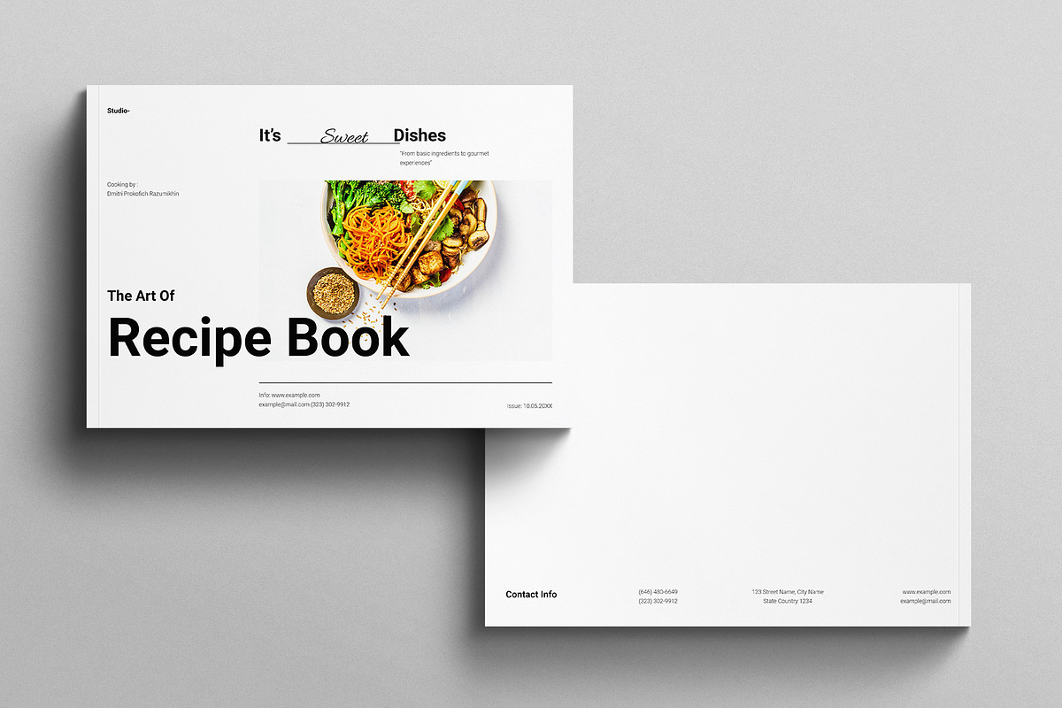 Recipe Book Template Landscape, a Brochure Template by E-Type (Photo 7 of 7)