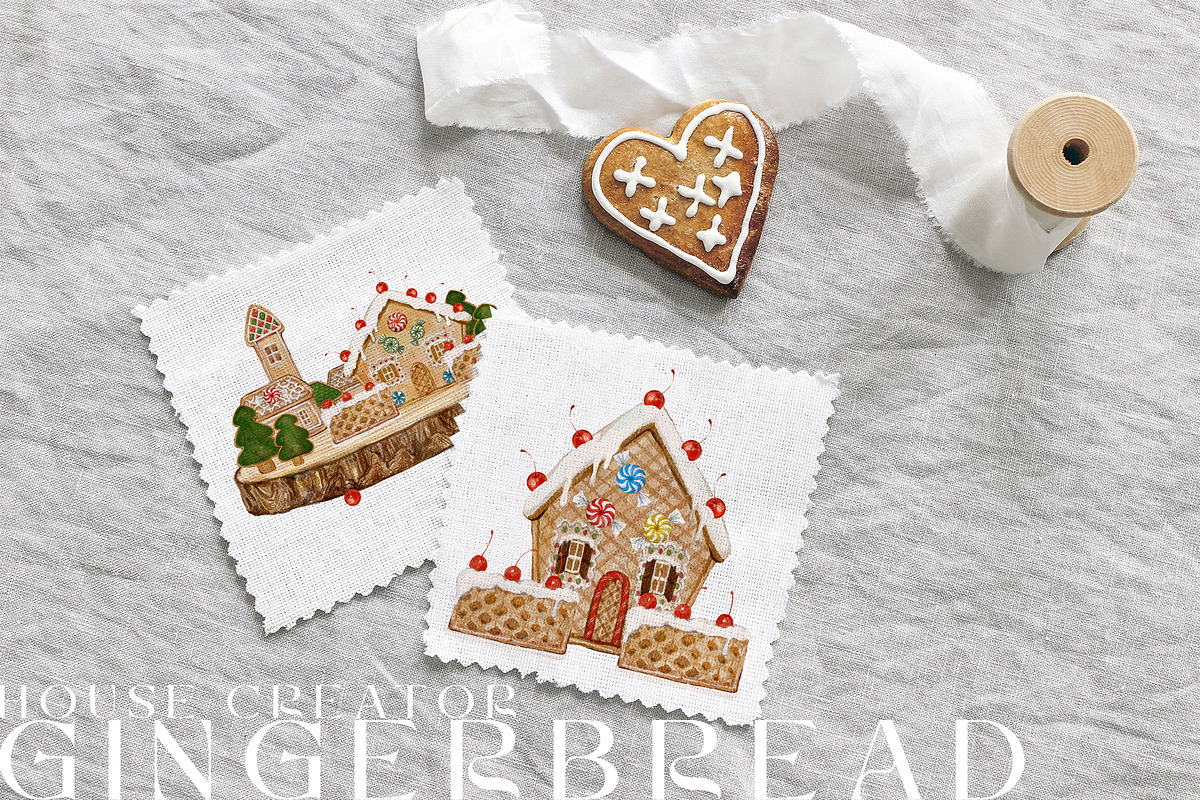 CHRISTMAS BAKERY Watercolor Set, a Decorative Illustration by Kaleriia (Photo 3 of 9)