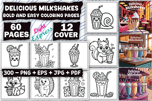 Delicious Milkshakes Coloring Pages