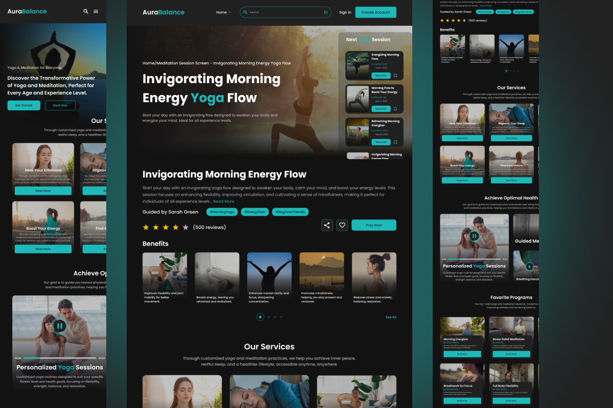 AuraBalance - Mindfulness Landing, a Landing Page Template by productype1 (Photo 4 of 5)