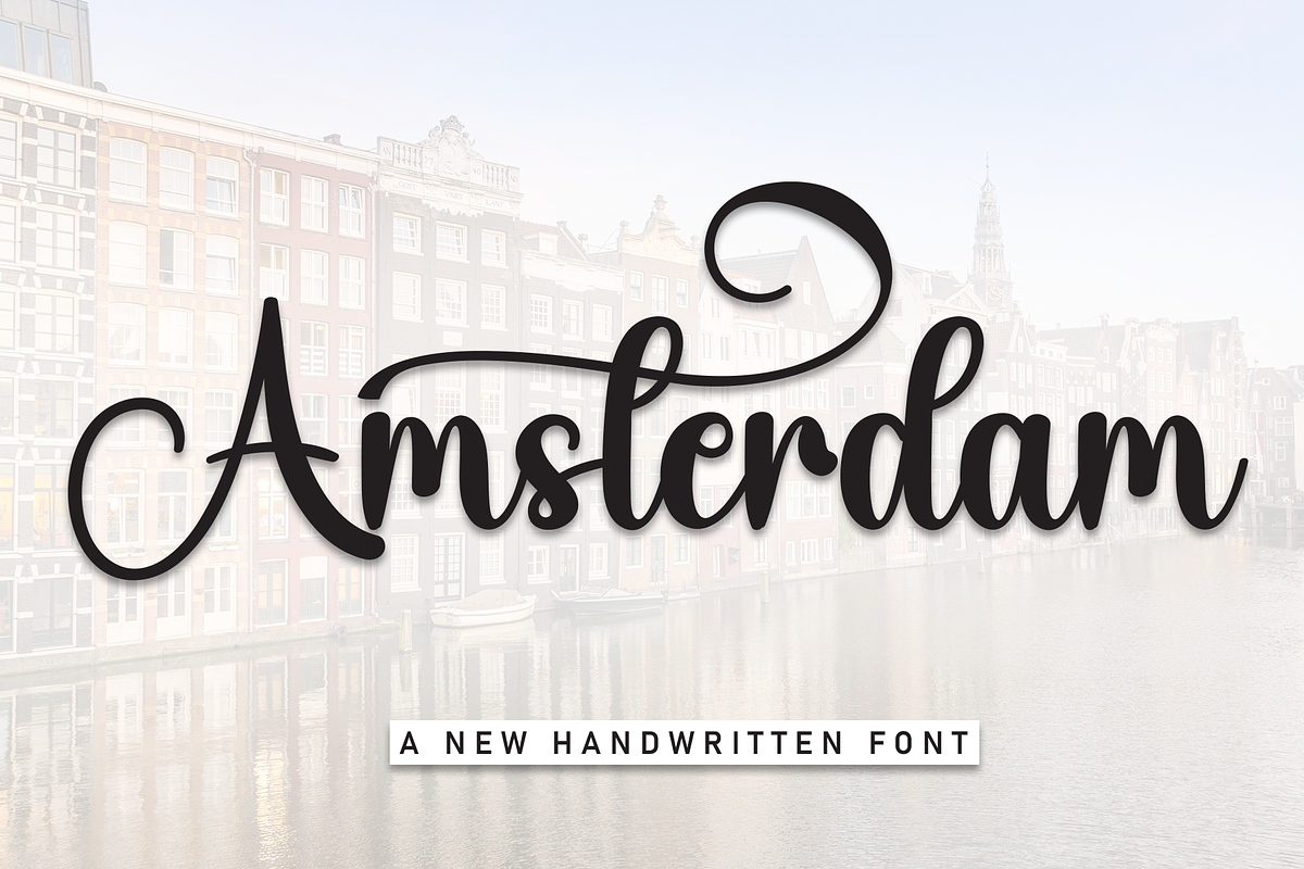 Amsterdam | Script Font, a Handwritten Font by Scratchones (Photo 1 of 9)