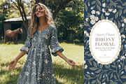 Farmhouse Navy Floral Patterns, a Pattern Graphic by Eclectic Anthology (Thumbnail 7 of 12)