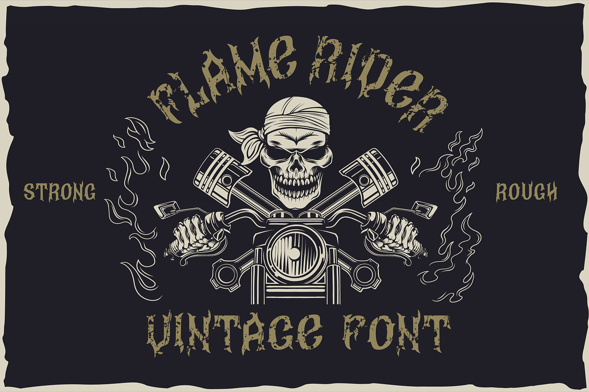 Flame rider, a Font by Fractal fonts & graphics (Photo 1 of 15)