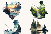 Watercolor Silhouette Clipart Bundle, a Person Illustration by Design Scotch (Thumbnail 5 of 7)