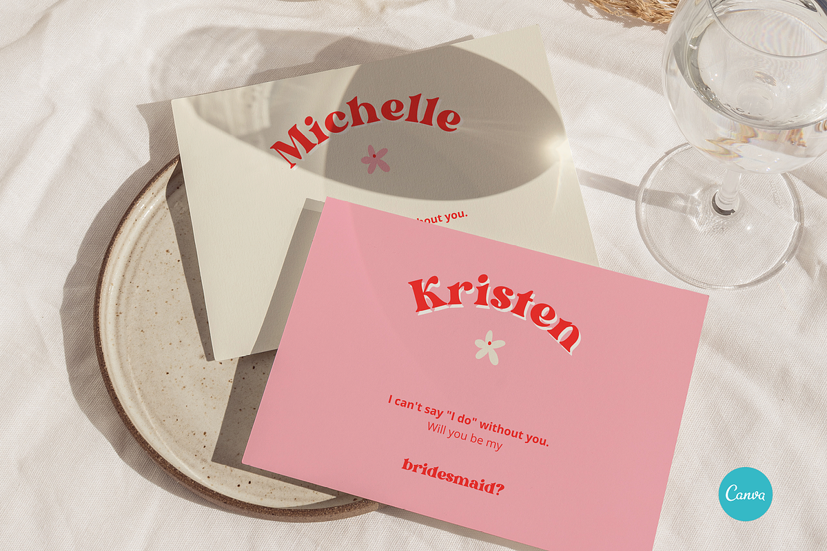 Colorful Bridesmaid Proposal Cards, an Invitation Template by StudioVonBraitenberg (Photo 4 of 8)