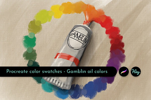 Oil paint swatches for procreate