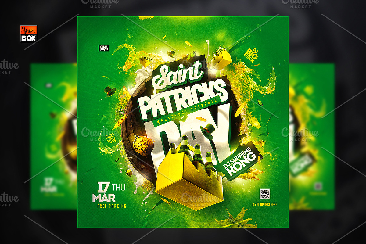 Flyer Saint Patricks Day Template, a Flyer Template by MonkeyBOX (Photo 1 of 3)