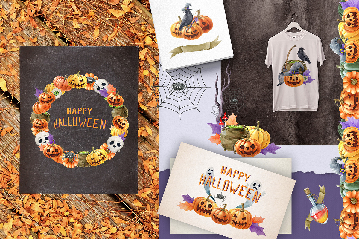 Halloween Watercolor Clipart, a Seasonal Illustration by AnitaPol (Photo 19 of 20)