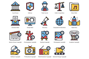 59 Law & Copyright Icons, an Outline Icon by Flat Icons (Thumbnail 4 of 7)
