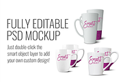White Mug Bundle - Latte, 14oz, 12oz, a Product Mockup by SarahDesign (Thumbnail 3 of 7)