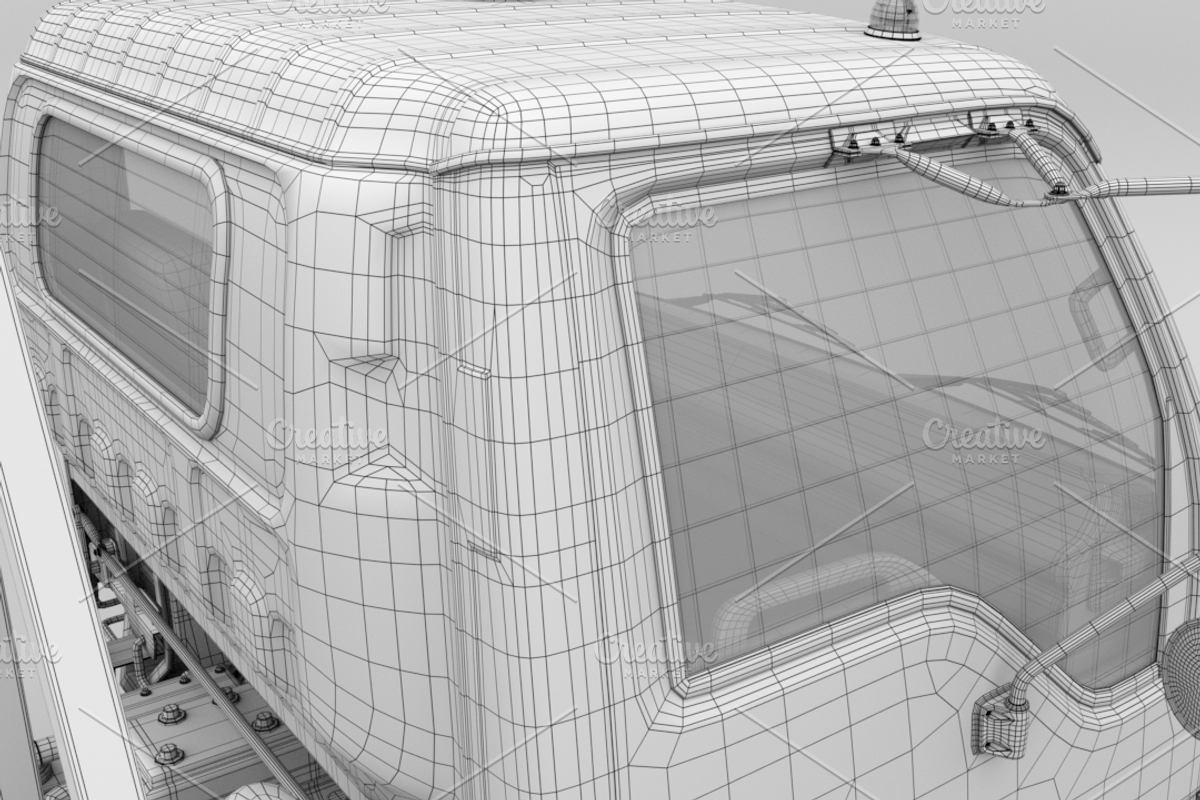 Isuzu Flatbed Truck | Creative Market