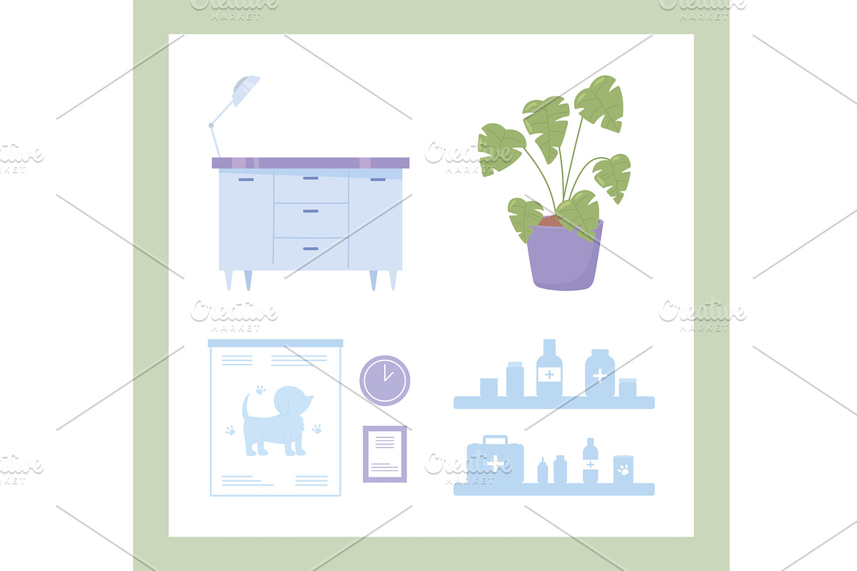 vet icons set, an Object Illustration by studiogstock
