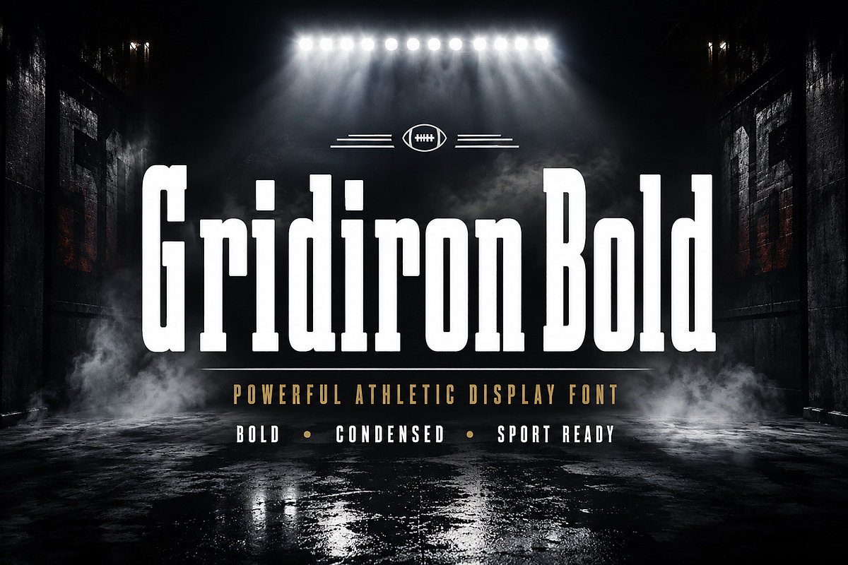Gridiron Bold, a Slab Serif Font by Wow Magic (Photo 1 of 5)