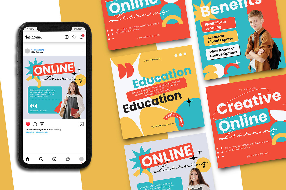 Online Learning Instagram Post, a Social Media Template by Artnivora.Std (Photo 2 of 2)