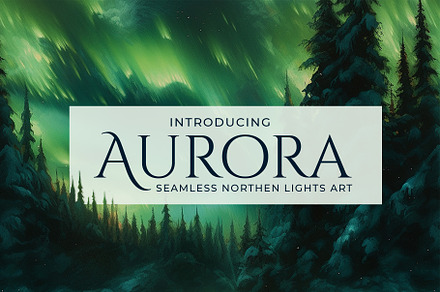 Aurora - Seamless Northern Light Art, a Pattern Graphic by Pixel Perfect Patterns