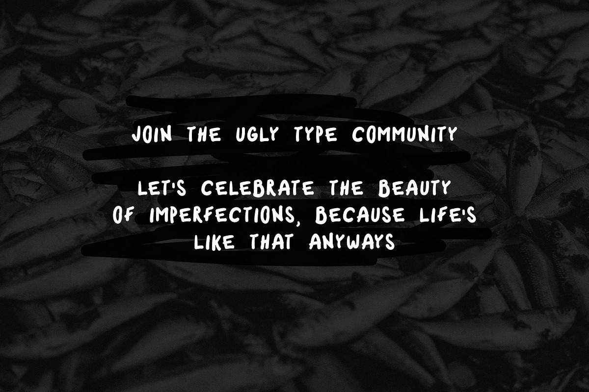 Fishy Freddy handwriting ugly font, a Handwritten Font by ugly type (Photo 7 of 8)