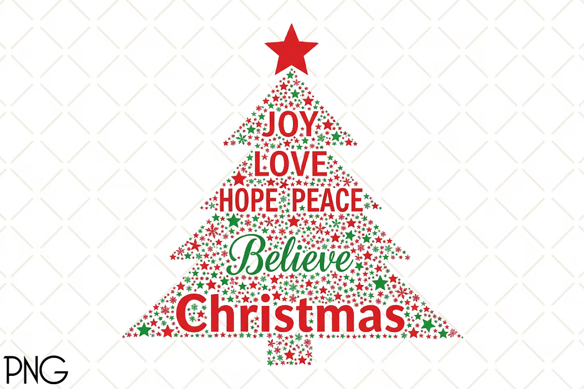 Joy Love Hope Peace Believe Christma, an Illustration by Black Bird Studio (Photo 1 of 4)