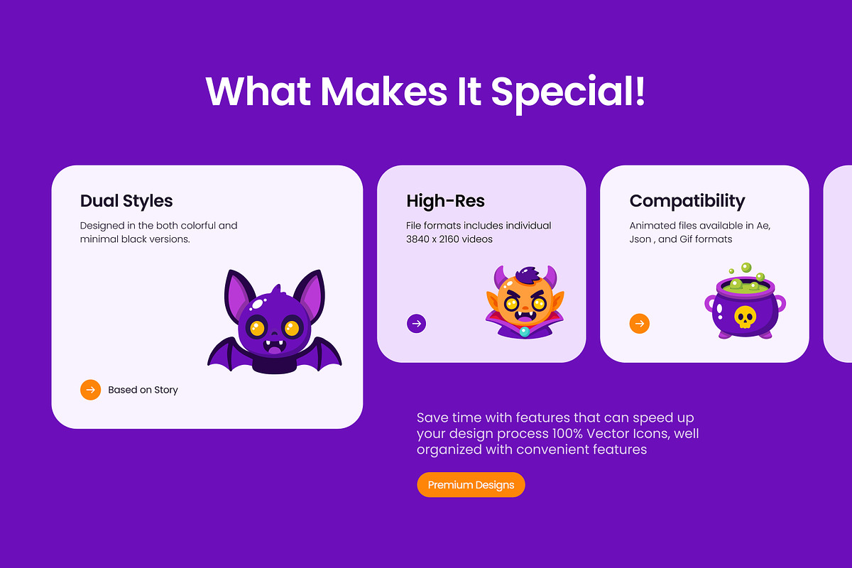 35 Animated Halloween Flat Icons, an Emoji Icon by Prosymbols (Photo 2 of 4)