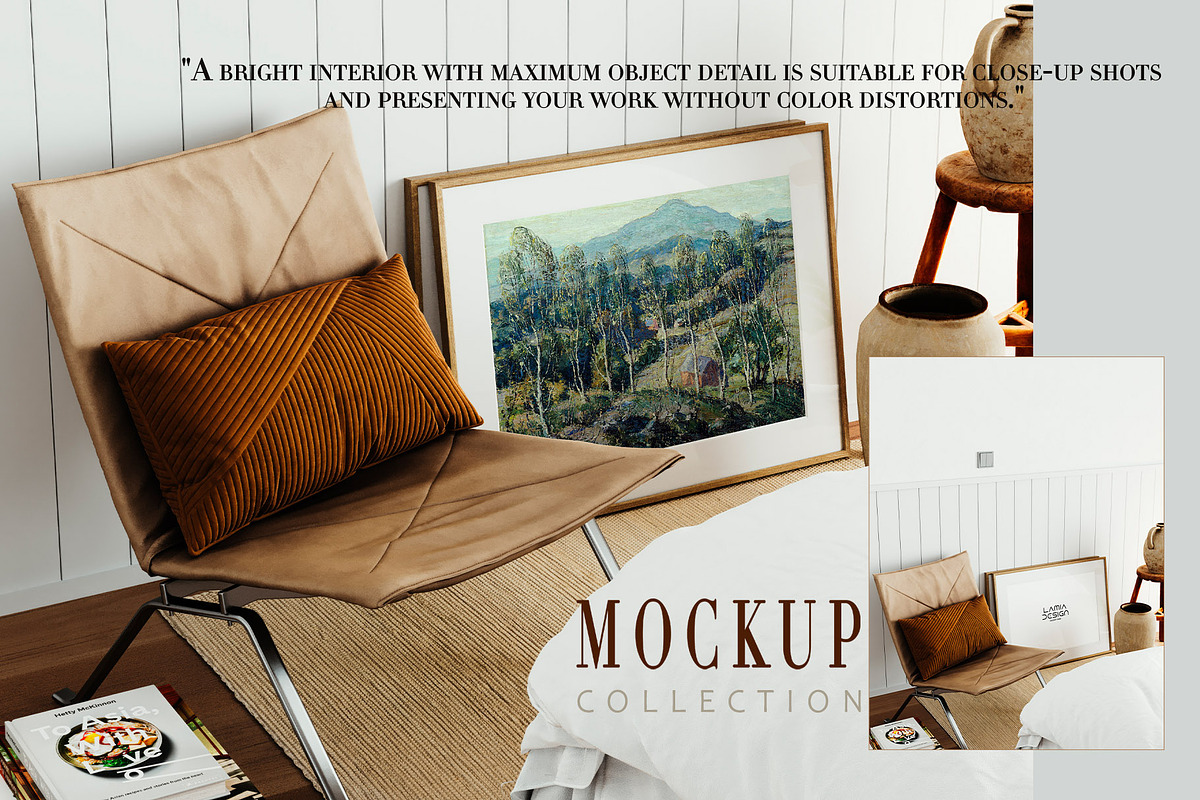 Stockholm Room & MockUp Frame Bundle, a Household Mockup by LAMIA DESIGN (Photo 3 of 14)