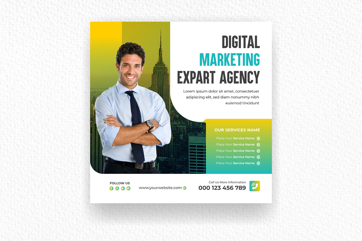 Digital Marketing Agency Social Medi, a Social Media Template by Mk_Studio (Photo 2 of 6)