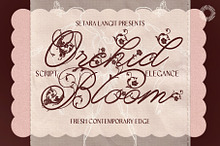 Orchid Bloom - Floral Script