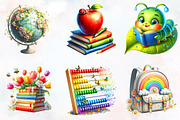 Spring School Clipart, an Illustration by RobertsArt (Thumbnail 3 of 7)