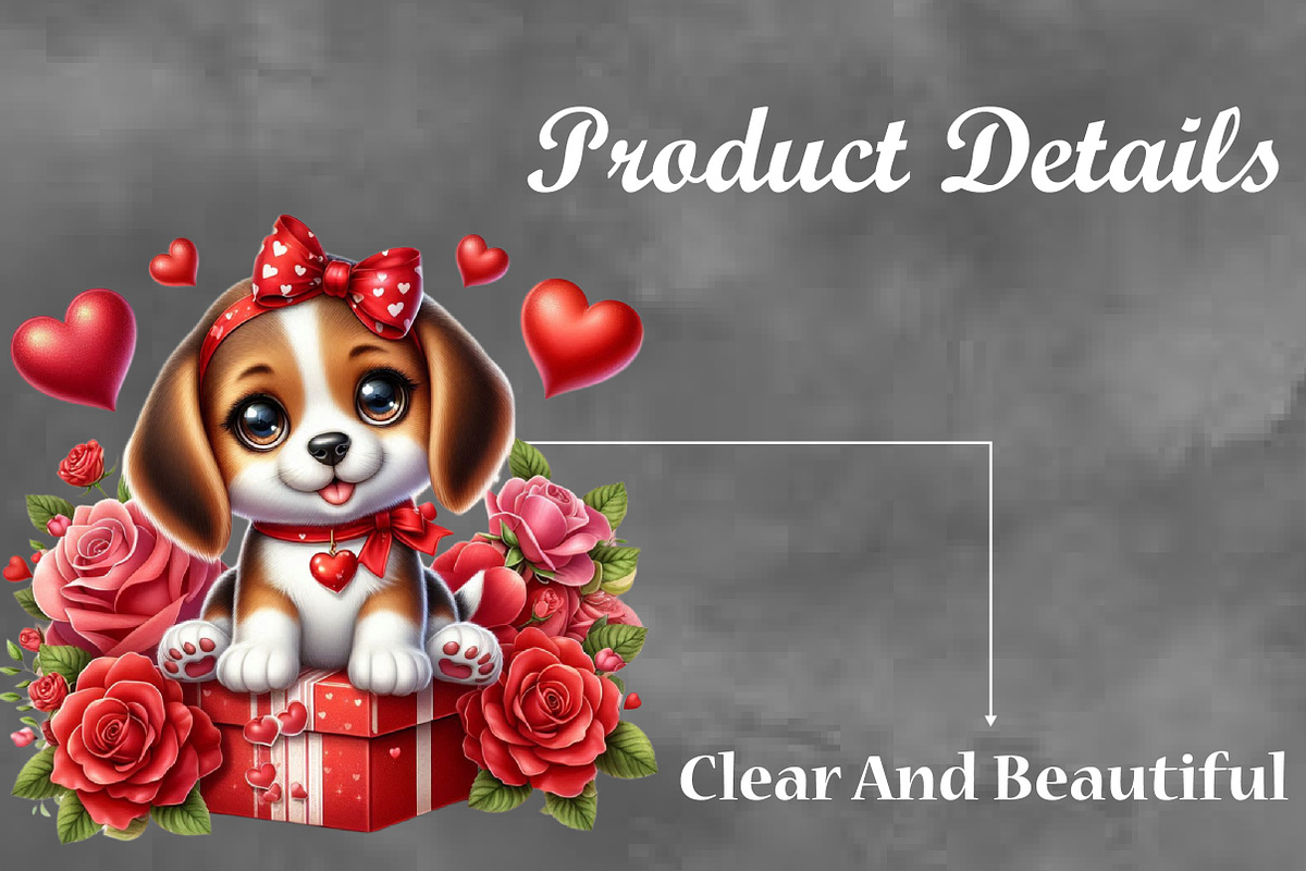 Valentine Cute Puppy Clipart Bundle, a Seasonal Illustration by Craft Nest (Photo 3 of 5)