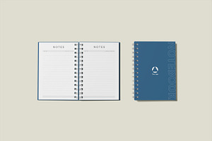 A5 Spiral Notebook Mockup