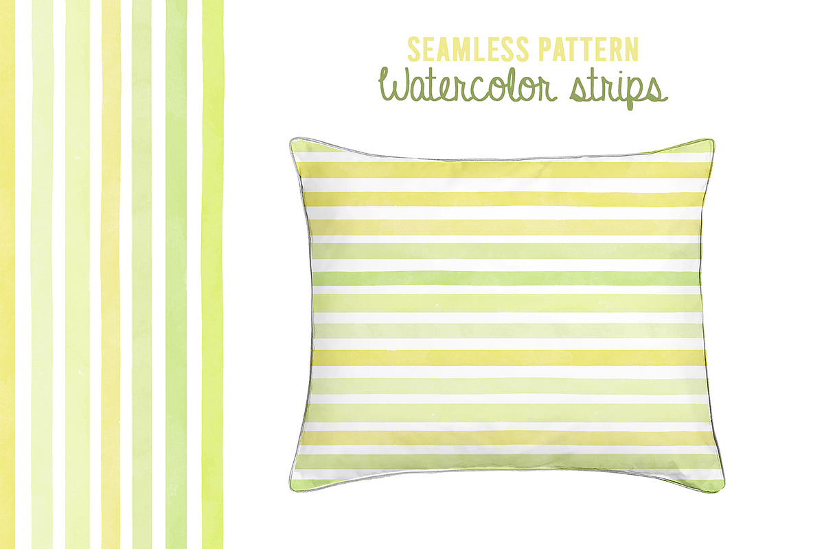 Six Watercolour Striped Pattern, a Pattern Graphic by Waterystrokes (Photo 6 of 6)