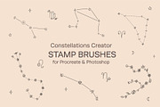 Constellations Procreate Brushes, a Brush Add-On by NinaFedorova (Thumbnail 1 of 5)