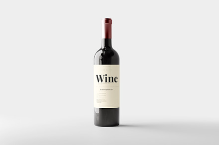 Bordeaux Wine Bottle Mockup, a Packaging Mockup by MockupFree.Net