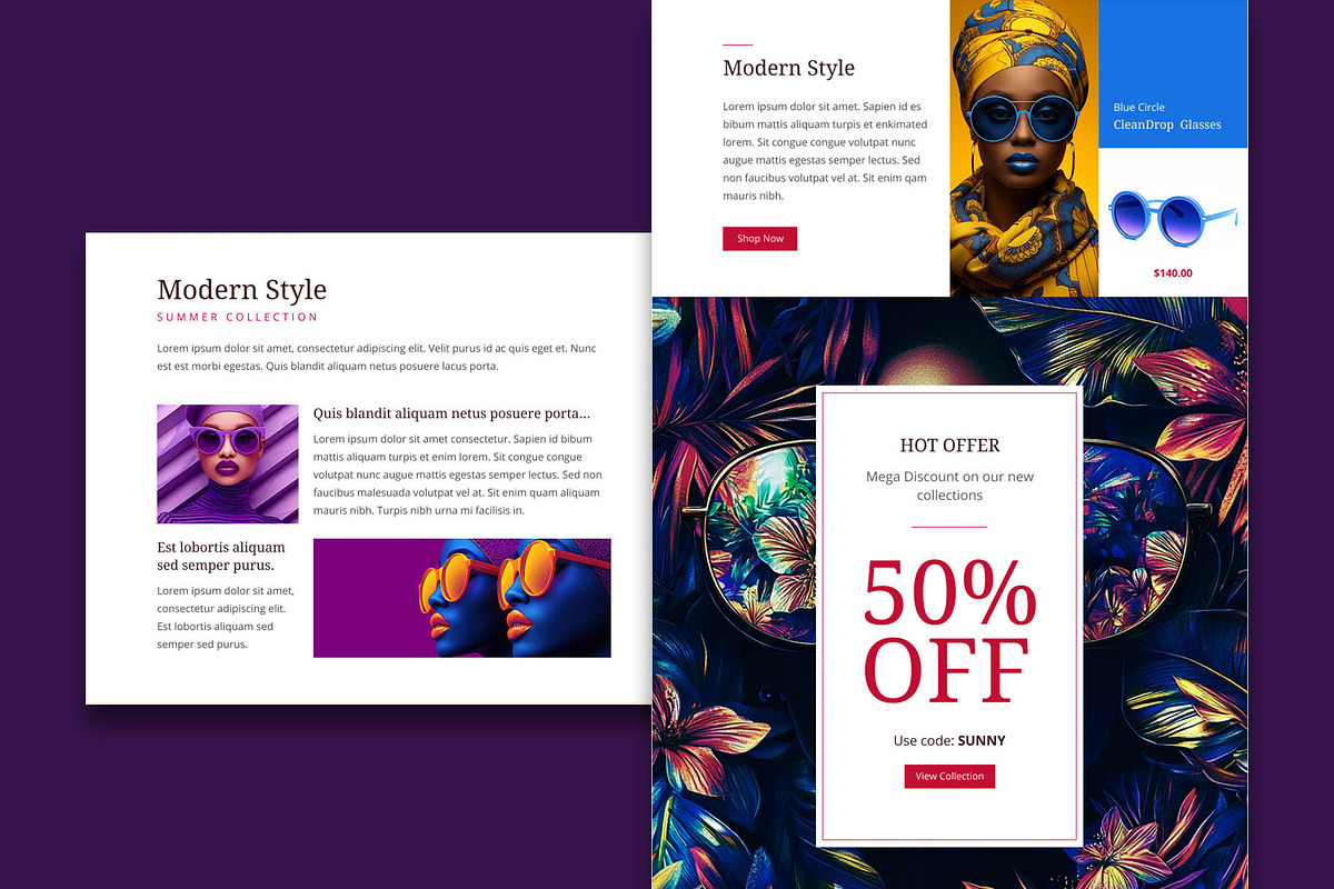 Sunny Email Template + Builder, an Email Template by WEB4PRO (Photo 2 of 3)