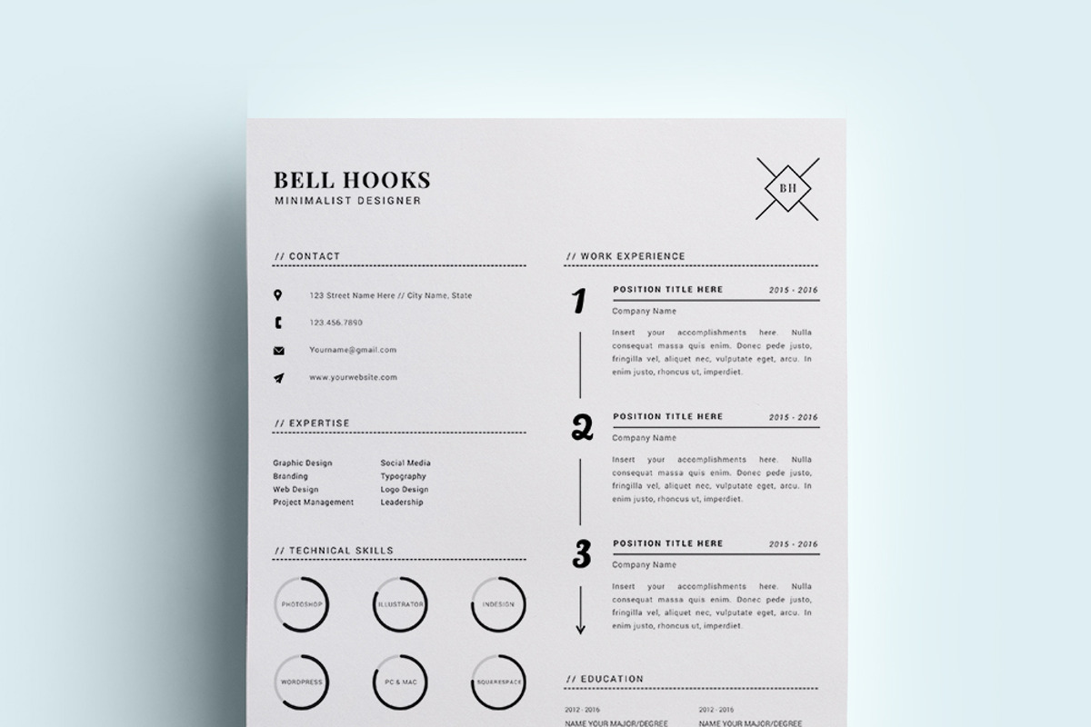 Minimal Designer Resume Template /CV, a Resume Template by Resume21 (Photo 1 of 5)