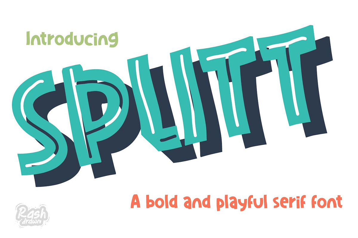 Splitt playful font, a Font by Rashdrawn (Photo 1 of 5)