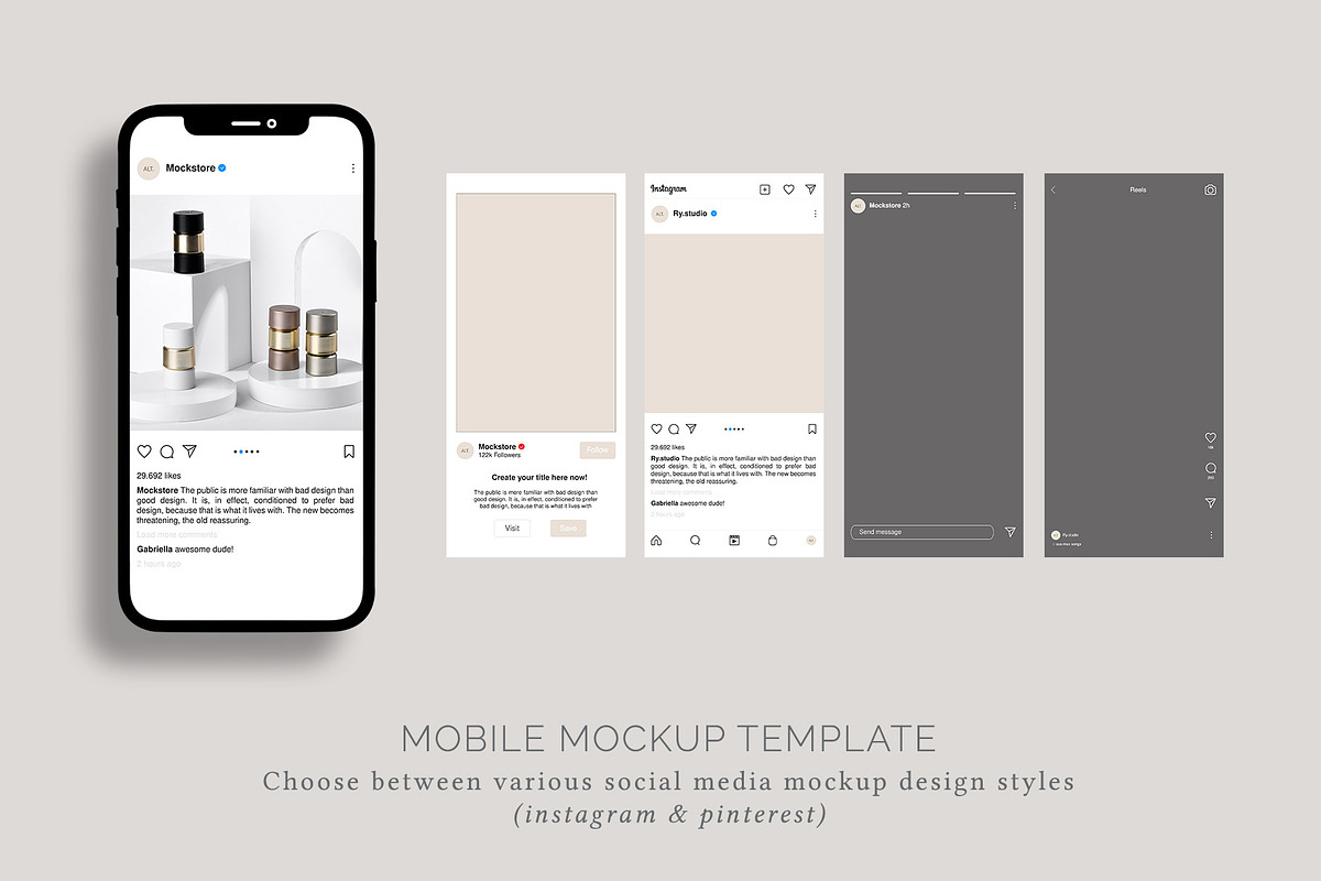 Minimal Web & Mobile Mockup Kit, an iPhone Mockup by Mockstore (Photo 23 of 30)