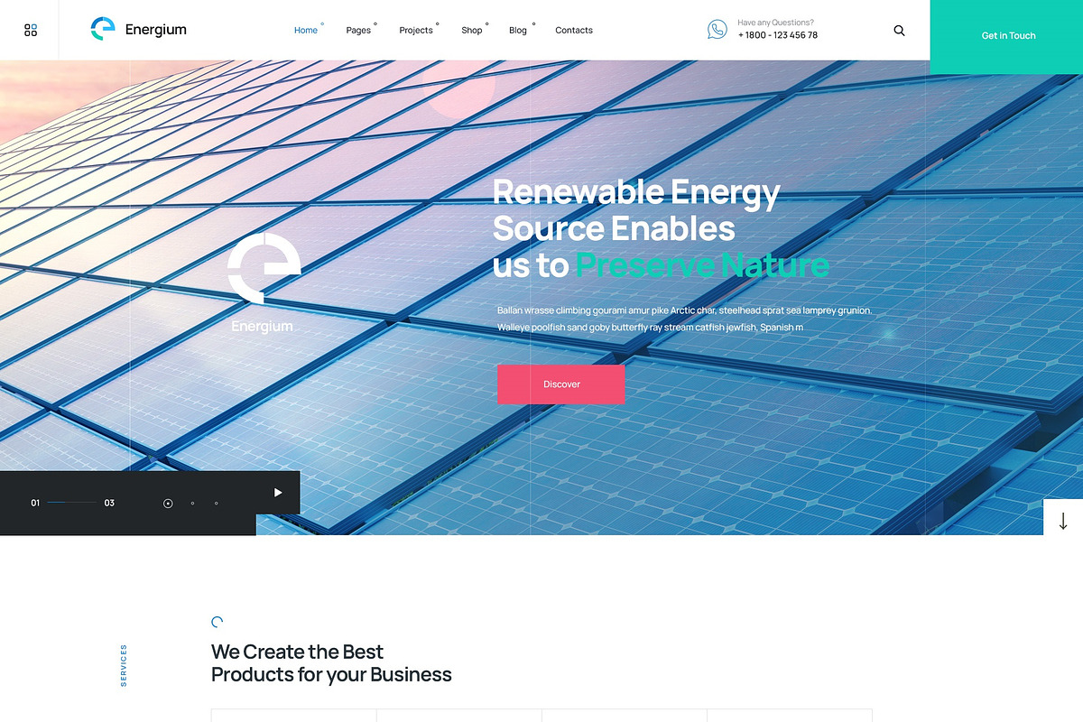 Alternative & Renew Energy WP Theme preview 2