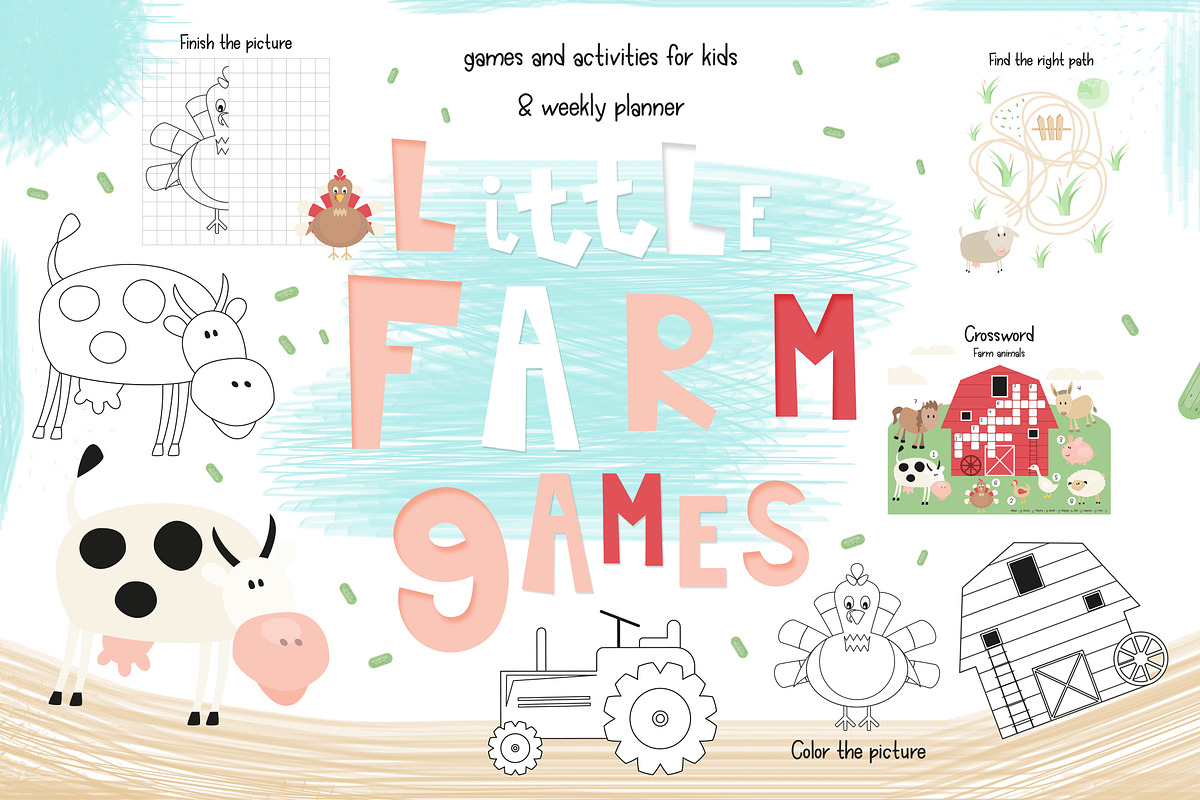 Games & activities for kids 3, an Education Illustration by ELFIVETROV DESIGN (Photo 1 of 4)