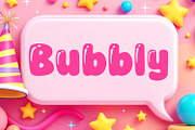 Bubbly - Bubble Display Font, a Sans Serif Font by OWPictures (Thumbnail 1 of 9)