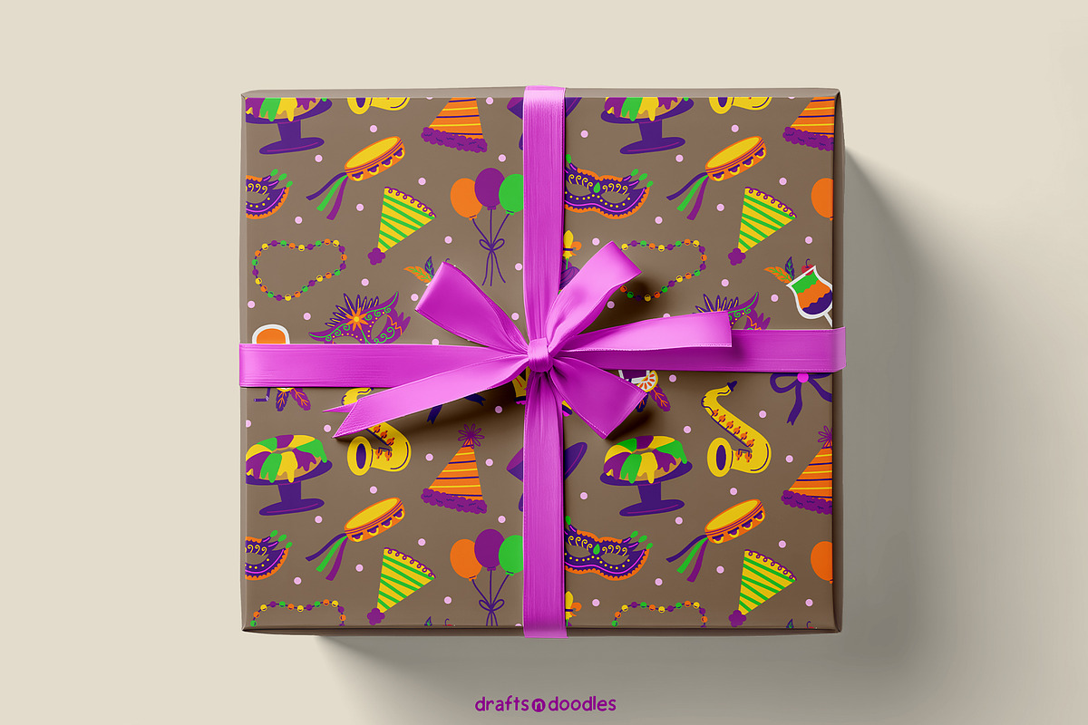 Mardi Gras Parade Graphics Set, a Pattern Graphic by Drafts n Doodles (Photo 11 of 12)