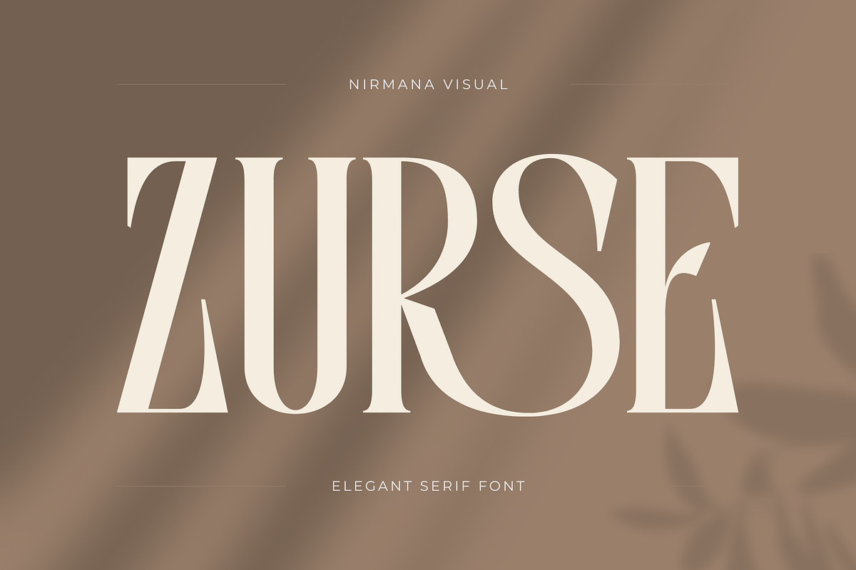 Zurse Fashion - Elegant Serif Font, a Serif Font by Nirmana Visual (Photo 1 of 9)