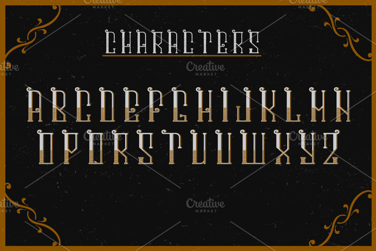 Centennial label font preview 2