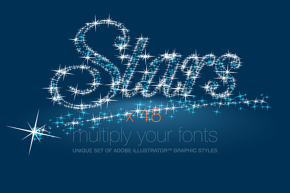 AI CS5 graphic styles shining Stars preview 7