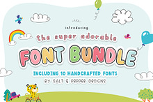 The Adorable Font Bundle (10 Fonts)
