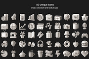 Modern 3D Icons Set, an Icon by GraphicWave (Thumbnail 2 of 4)