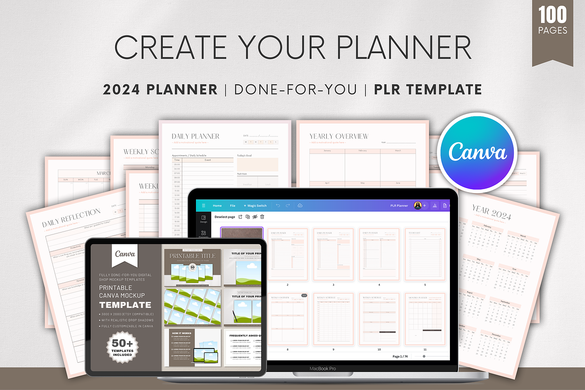 PLR Printable Templates | Planners, a Branding & Logo Template by Designs by Darowan (Photo 1 of 10)