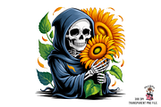 Skeleton Hugging Sunflower PNG, a Graphic by Clipart Bloom (Thumbnail 4 of 12)