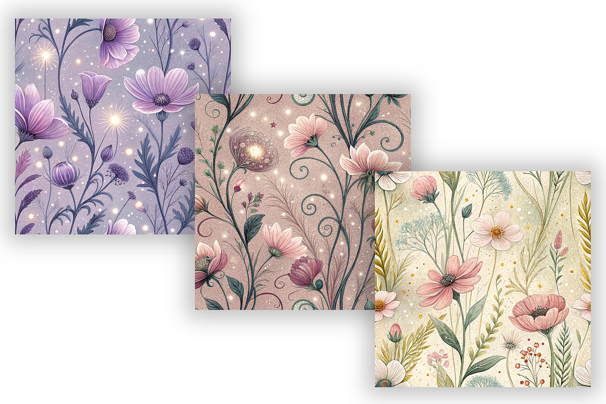 Whimsical Magical Wildflower Pattern, a Pattern Graphic by FloridPrintables (Photo 5 of 9)