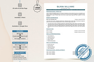 Minimal ATS friendly resume, cover, a Resume Template by Design_Xlab