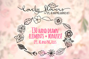 130+ Lovely Flowers Graphics Bundle!, an Illustration by Violet LeBeaux (Thumbnail 2 of 4)