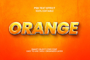 Orange - Text Effect Photoshop